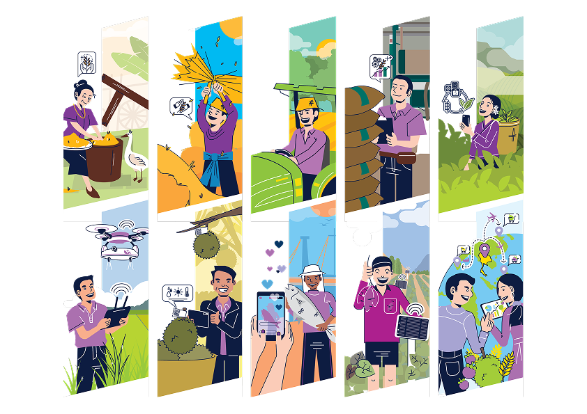 Thai Agriculture editorial calendar illustration