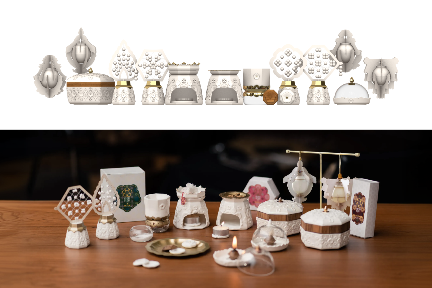 Concept render and shifted collection comparison