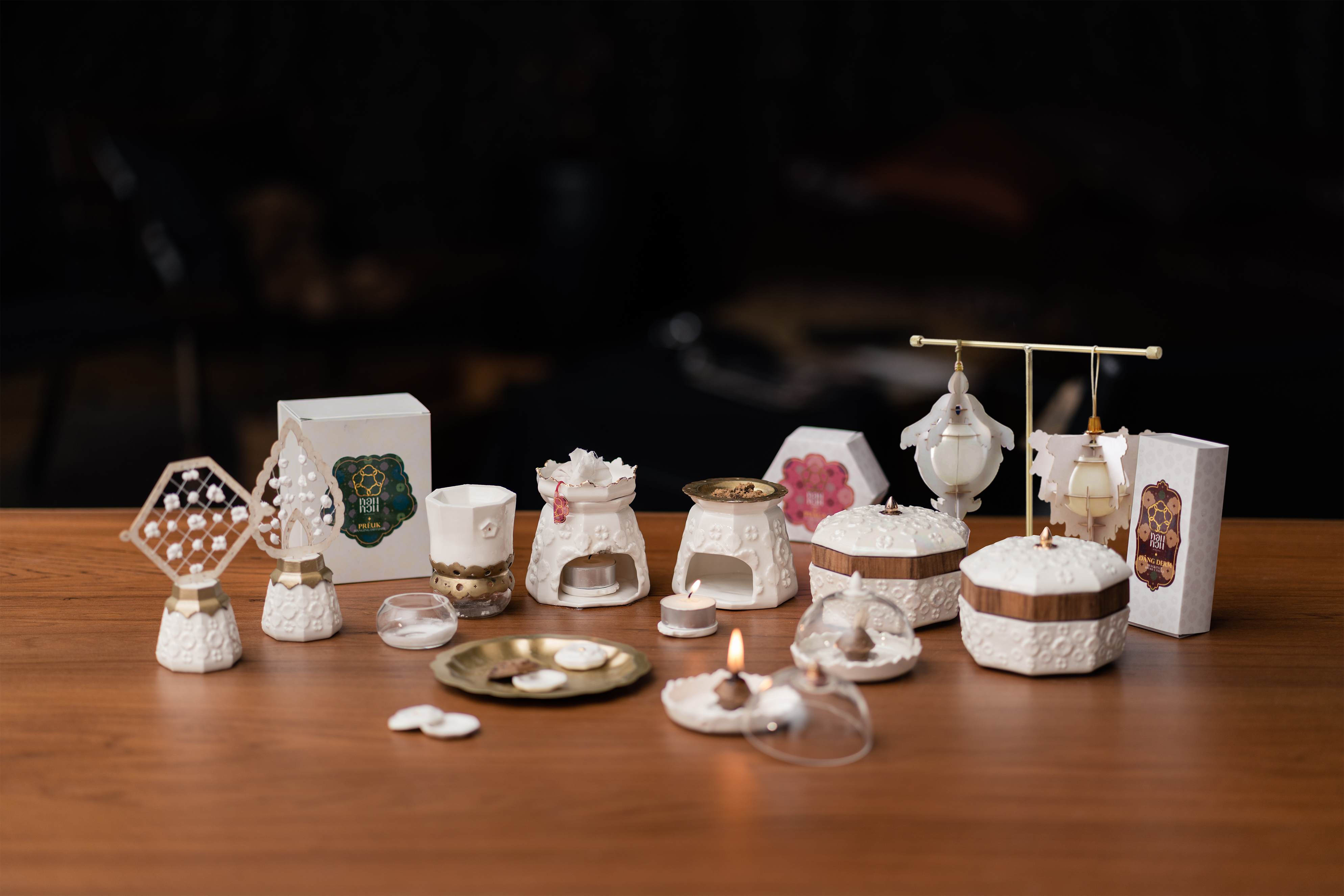 The seven products shown together as a family